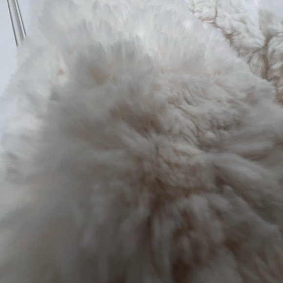 NWT Johnston and Murphy Faux Fur Reversible Poncho •OS• - Picture 5 of 9